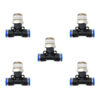 Racor neumático Tee 3/8 x 6mm Instrutek Conector rápido neumático tipo Tee Racor Tee 3/8 NPT para tubing 6 mm
