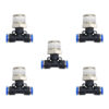 Racor neumático Tee 1/2 x 1/4 Instrutek Conector rápido neumático tipo Tee Racor Tee 1/2 NPT para tubing 1/4