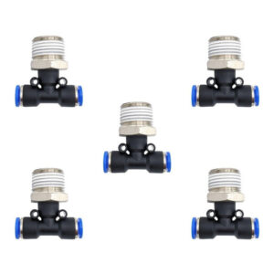 Racor neumático Tee 1/2 x 1/4 Instrutek Conector rápido neumático tipo Tee Racor Tee 1/2 NPT para tubing 1/4