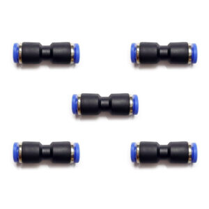 5 Pz Racor Unión Neumático Recto 4mm