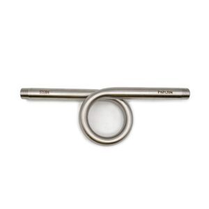 Sifón 1/2" macho, acero inoxidable, cédula 40