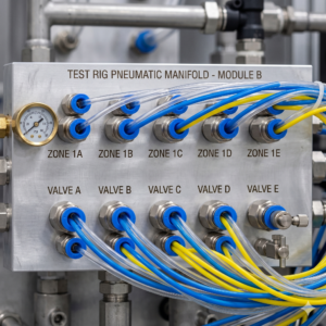 Racor neumático M6 de acoplamiento rápido Conector para tubing neumático de 4 mm Conexión neumática recta M6 para aire comprimido Manguera para aire comprimido 8 mm azul Tubing neumático flexible de poliuretano Manguera neumática azul para maquinaria industrial