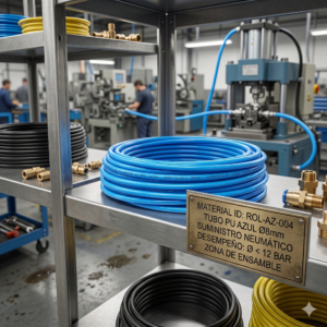 Manguera poliuretano 12 mm azul Instrutek Manguera para aire comprimido 12 mm azul Tubing neumático azul de poliuretano Manguera neumática 12 mm de 100 metros Tubing flexible para aire industrial Manguera azul para sistemas neumáticos Manguera neumática 10 mm de 25 metros Tubing flexible para aire industrial Manguera azul para sistemas neumáticos