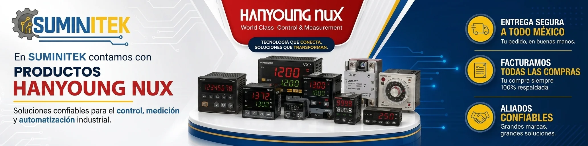 ¿Dónde puedo comprar equipos de automatización industrial de una marca coreana reconocida? Cómo seleccionar un controlador de temperatura para procesos industriales? hanyoung nux ax4 hanyoung nux ax3 manual t48n a hanyoung nux ¿En qué tiendas en México venden productos de automatización de una firma tecnológica asiática?
